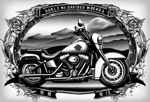 harley davidson pow mia memorial tattoo for my grandpa tattoo idea