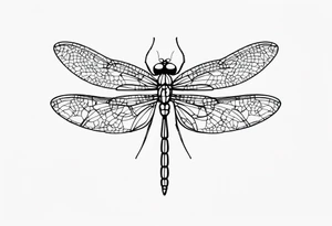 fine line barbed wire body small dragonfly tattoo idea