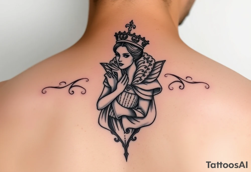 Queen of Hearts from Alice in Wonderland tattoo idea