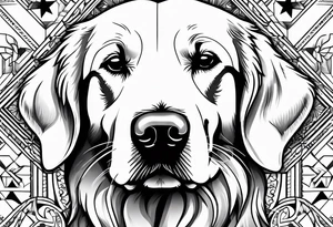Texas and golden retriever tattoo idea