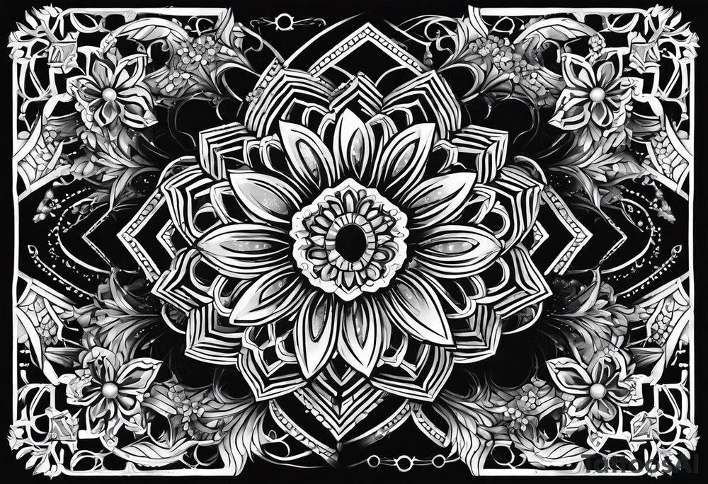 Even honeycomb pattern containing snowflakes tattoo idea Even honeycomb pattern containing snowflakes tattoo idea