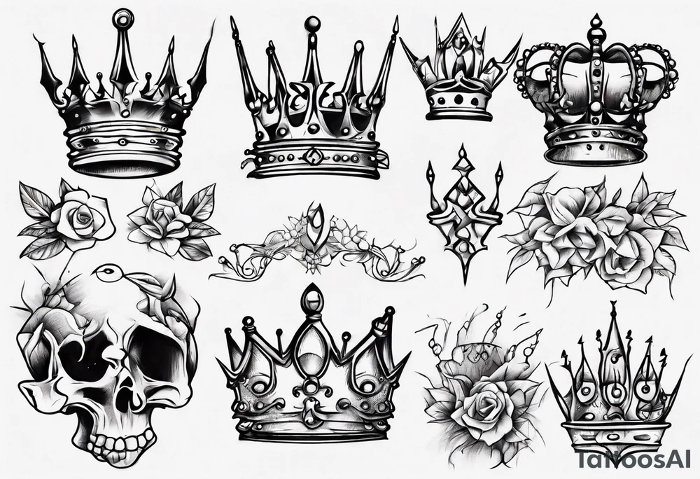 royal crown tattoo idea