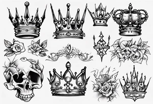 royal crown tattoo idea