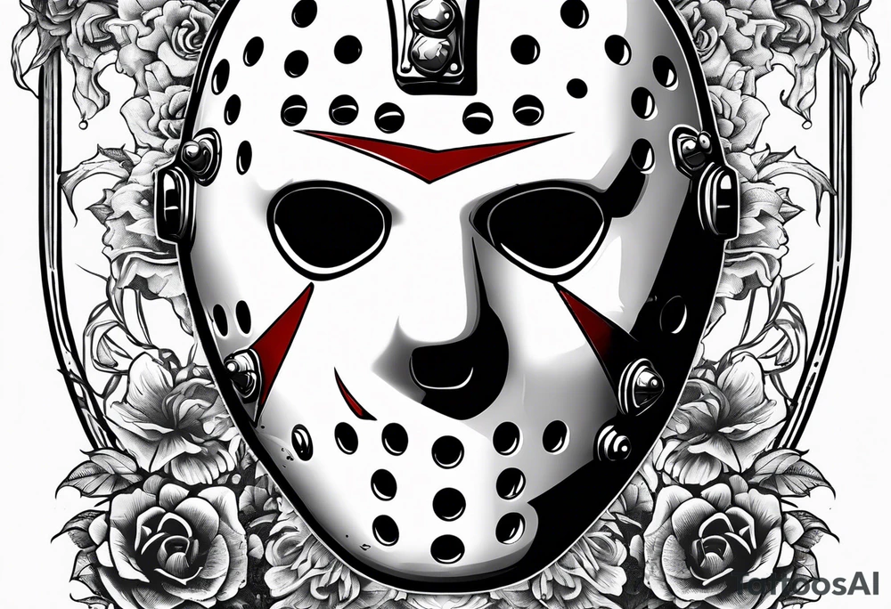 Friday the 13th Jason mask, horror tattoo idea