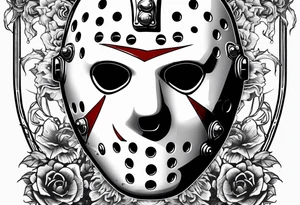 Friday the 13th Jason mask, horror tattoo idea