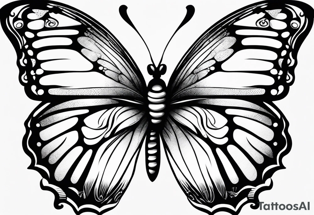 butterfly wings tattoo idea