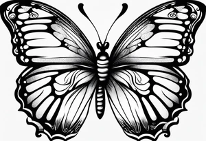 butterfly wings tattoo idea