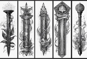 Harry Potter fantastic beasts wands magic tattoo idea