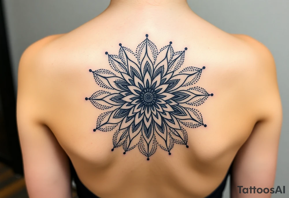 Dahlia mandala tattoo idea