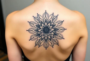 Dahlia mandala tattoo idea