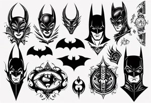 batman gotham sleeve tattoo idea