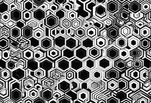 black plain hexagons without texture tattoo idea