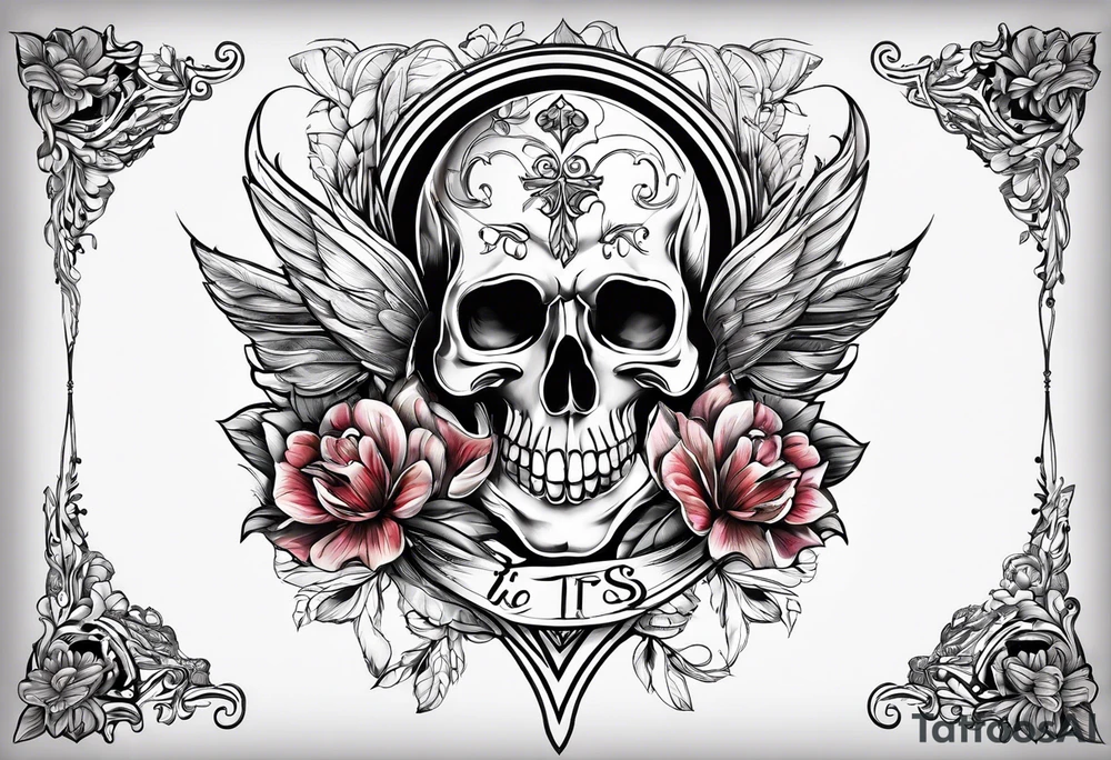 "it is what it is" with an arrow, flower and heart tattoo idea
