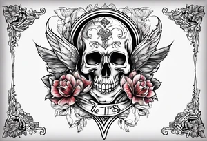 "it is what it is" with an arrow, flower and heart tattoo idea