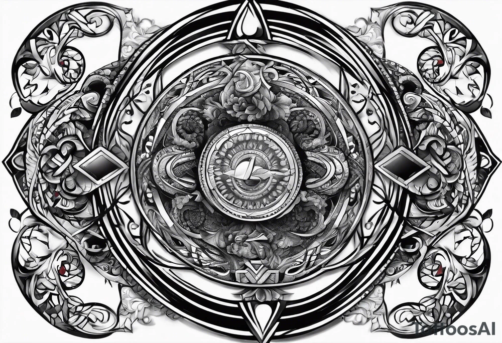 Infinity loop with p d tattoo idea