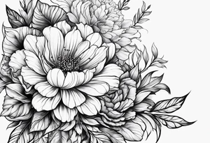create delicate sketch of a floral tattoo tattoo idea