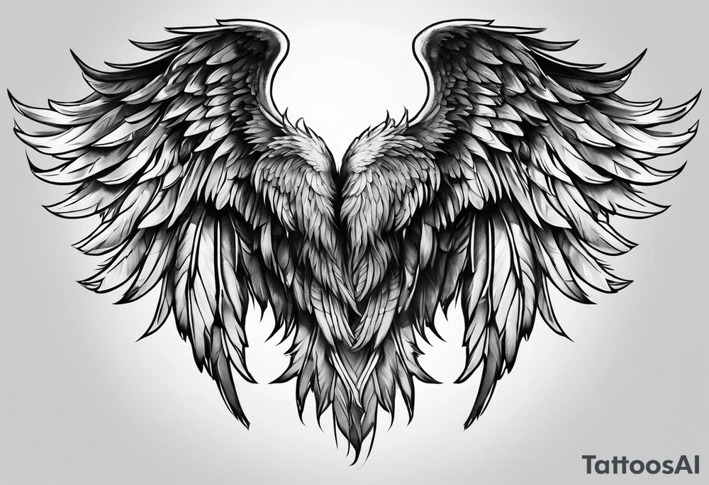 Angel wings tattoo idea
