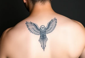 continue my tattoo that already has an eagle and a priest upper hand tattoo idea