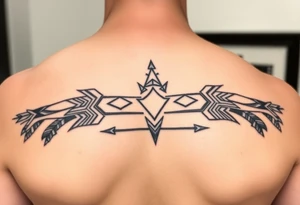 Aztec tribal tattoo with shapes and arrows tattoo idea