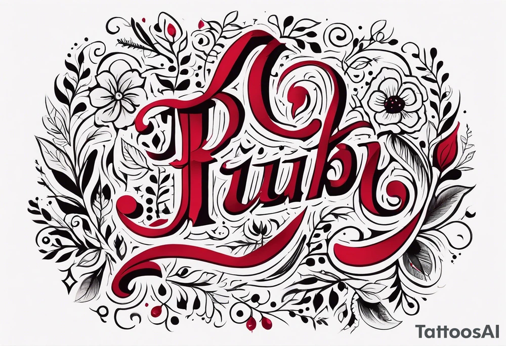 Feminine font : Ruby tattoo idea