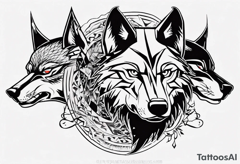 Wolve tattoo idea