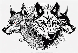Wolve tattoo idea