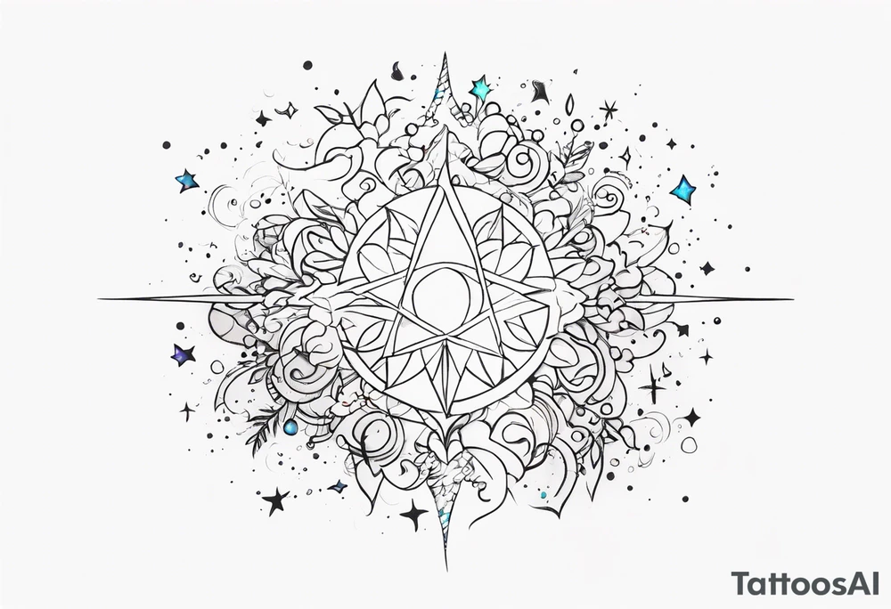 Sparkles scattered tattoo idea