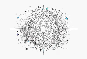 Sparkles scattered tattoo idea