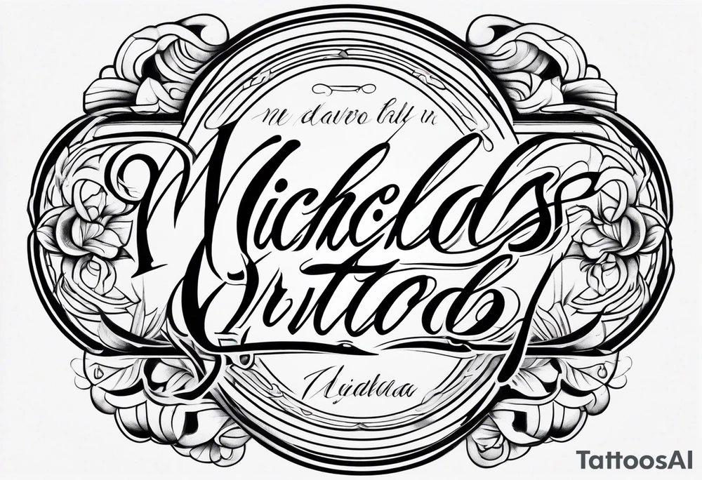 Nicholas written in cursive tattoo idea