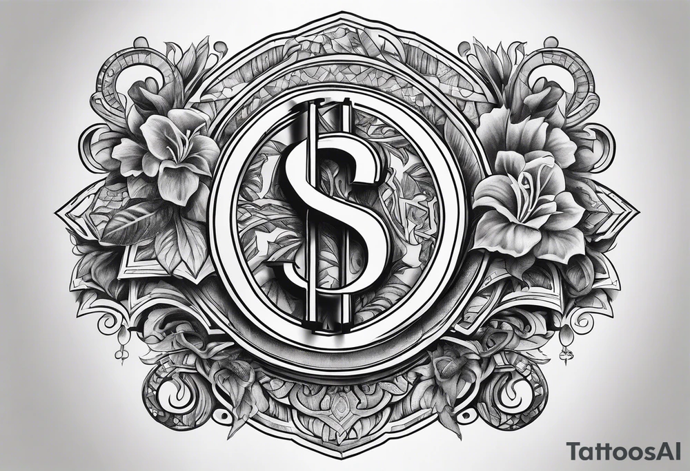 Dollar signs tattoo idea
