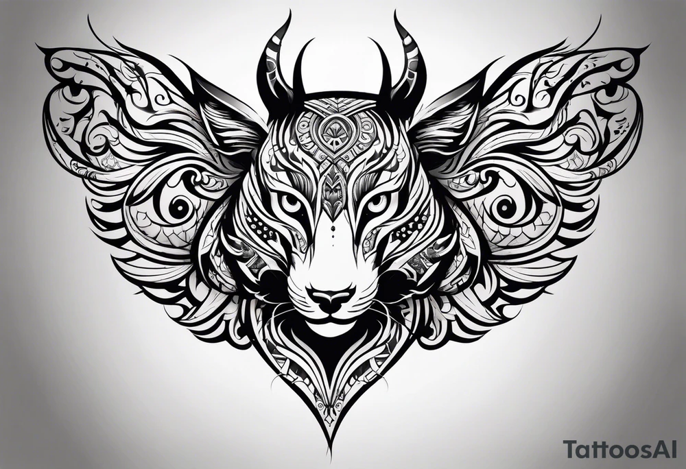 small animal face tattoo idea