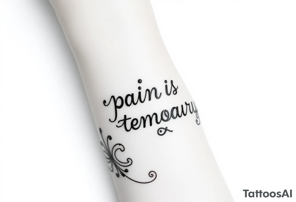 Indian style Henna tattoo for the inner wrist including word pain is temporary. tattoo idea