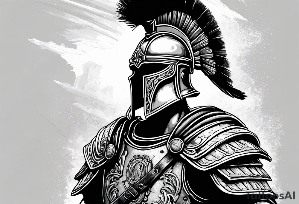 Roman soldier colosseum far away tattoo idea