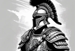 Roman soldier colosseum far away tattoo idea