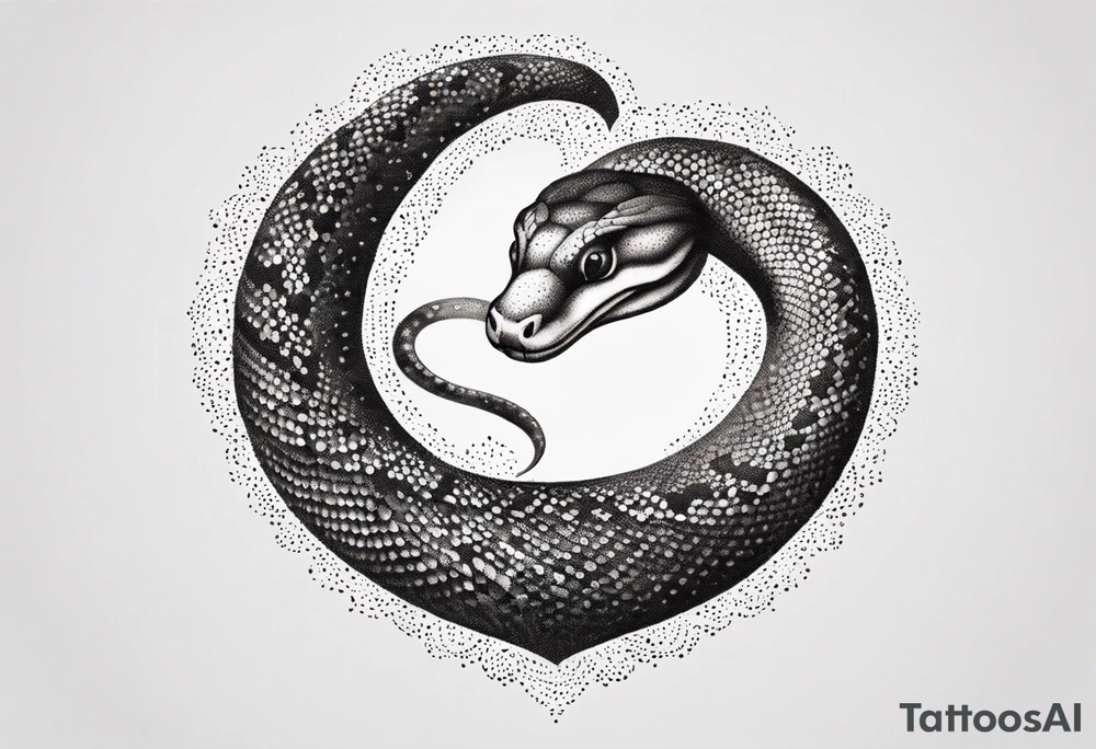 a snake wrapped around a heart tattoo idea