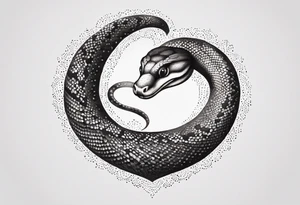a snake wrapped around a heart tattoo idea