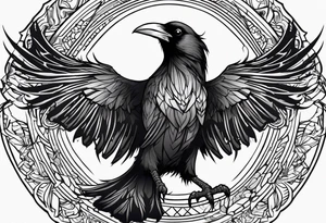 Raven changing into a phoenix tattoo idea