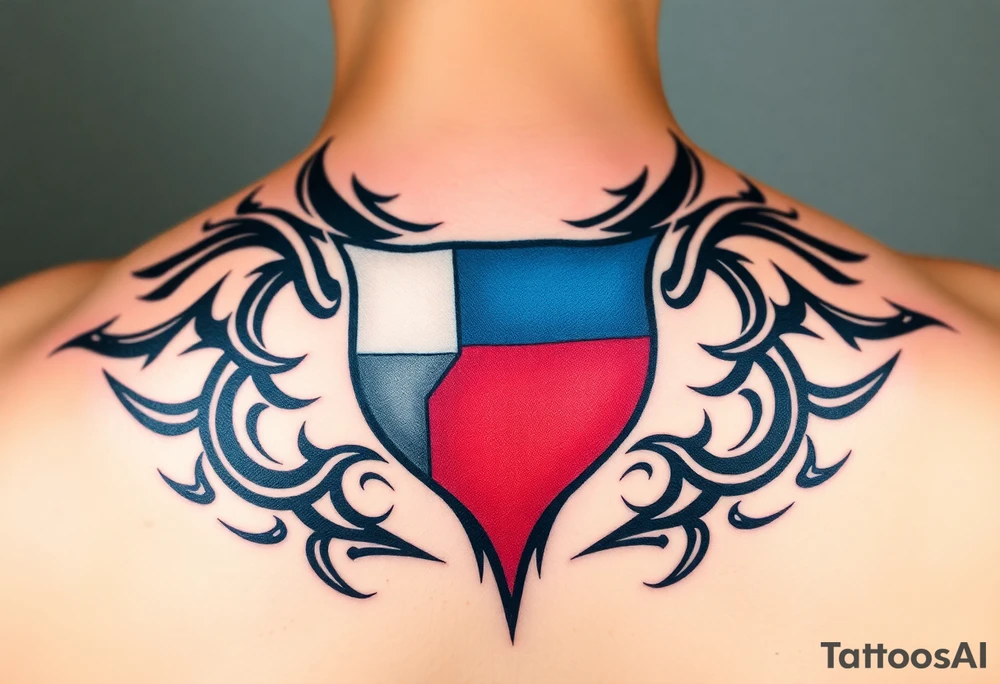 A Czech flag designed as a tribal tattoo tattoo idea