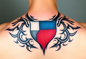 A Czech flag designed as a tribal tattoo tattoo idea