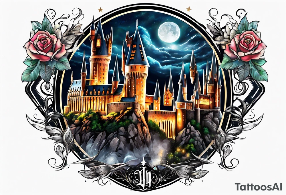 HARRY POTTER WORLD BASED SLEEVE tattoo idea