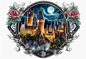 HARRY POTTER WORLD BASED SLEEVE tattoo idea