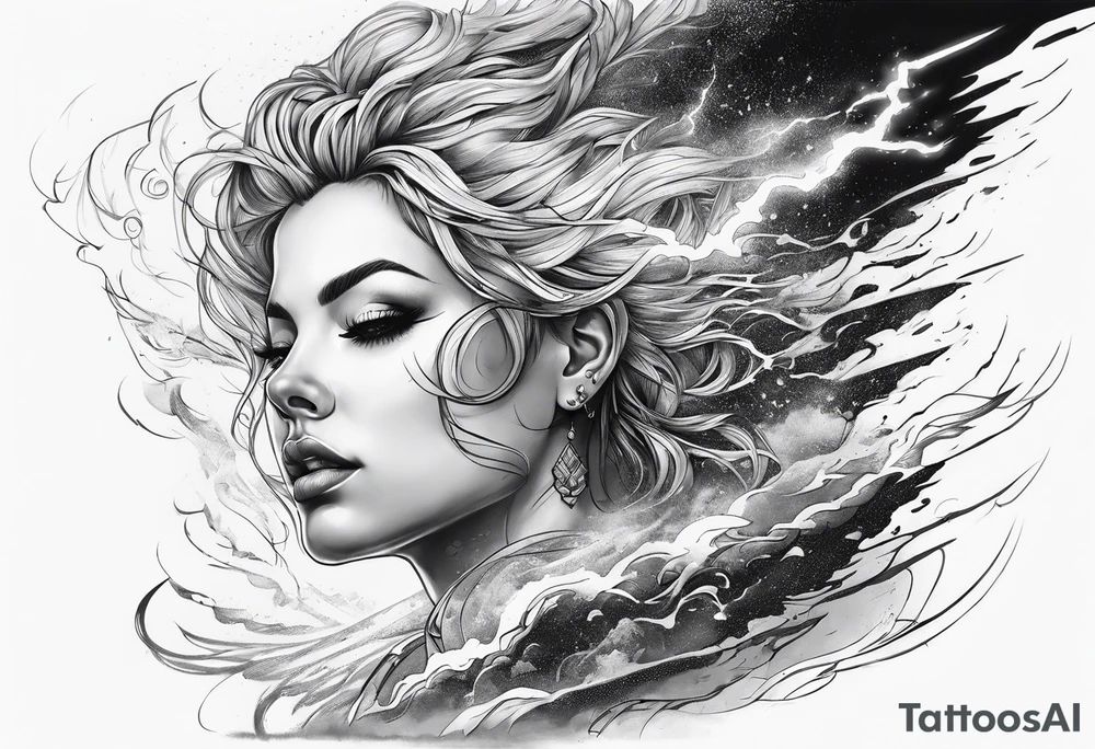 Thunderstorm tattoo idea