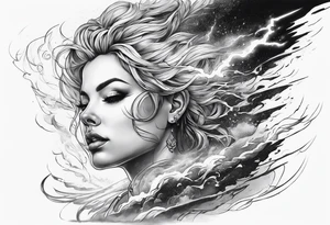 Thunderstorm tattoo idea