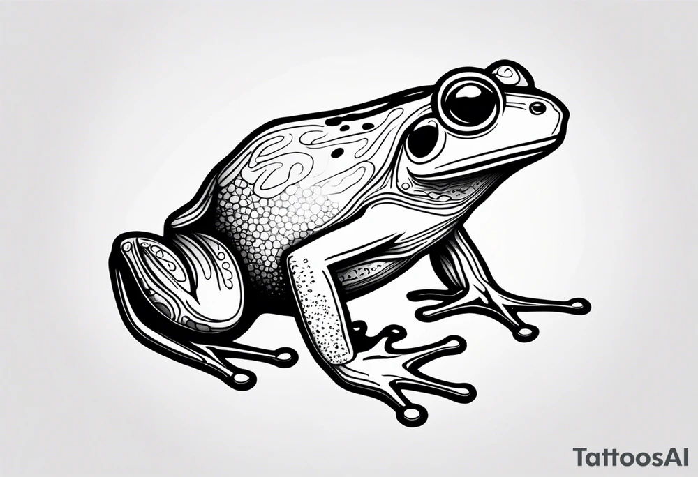 a psychedelic frog tattoo idea