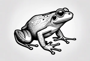 a psychedelic frog tattoo idea