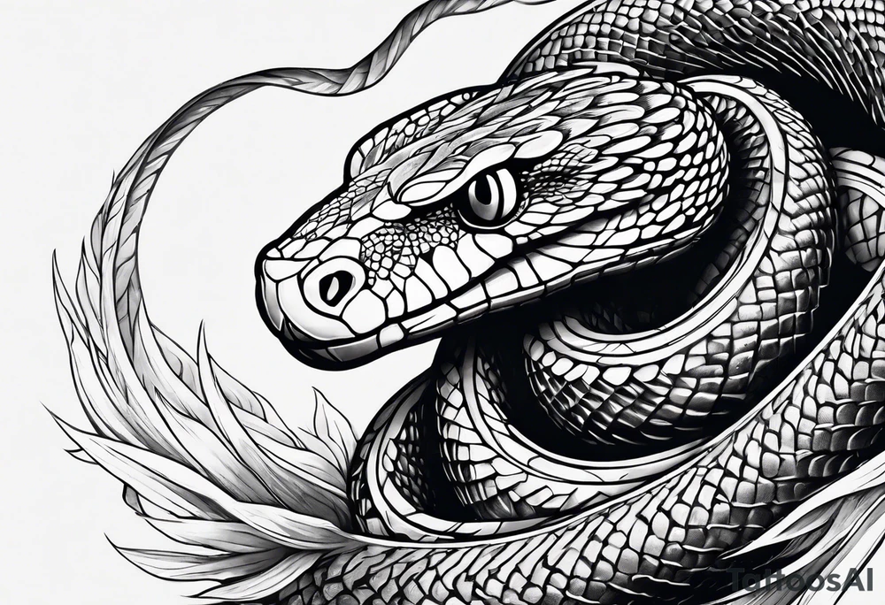 snake wrapped around a sword tattoo idea