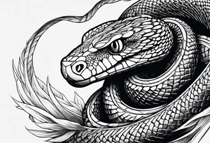 snake wrapped around a sword tattoo idea
