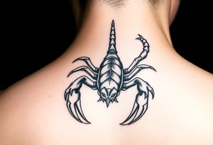 A mysterious scorpion neck tattoo tattoo idea