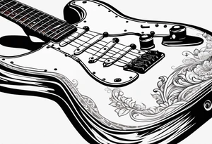 retro fender strat tattoo idea