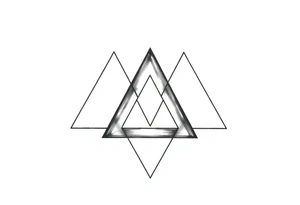 I want three triangles that overlap each other tattoo idea